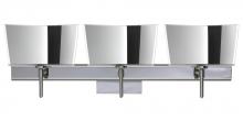  3SW-6773MR-CR-SQ - Besa Groove Wall With SQ Canopy 3SW Mirror-Frost Chrome 3x40W G9