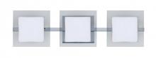  3WS-773539-LED-CR - Besa Wall Alex Chrome Opal/Clear 3x5W LED