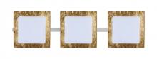  3WS-7735GF-LED-SN - Besa Wall Alex Satin Nickel Opal/Gold Foil 3x5W LED
