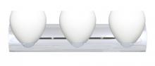  3WZ-412207-LED-CR - Besa Wall Bolla Chrome Opal Matte 3x9W LED