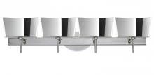  4SW-6773MR-LED-CR - Besa Groove Wall 4SW Mirror-Frost Chrome 4x5W LED