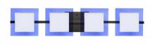  4WS-773592-LED-BR - Besa Wall Alex Bronze Opal/Blue 4x5W LED