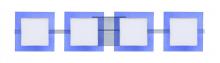  4WS-773592-LED-CR - Besa Wall Alex Chrome Opal/Blue 4x5W LED
