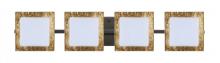 4WS-7735GF-LED-BR - Besa Wall Alex Bronze Opal/Gold Foil 4x5W LED