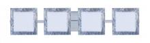  4WS-7735SF-CR - Besa Wall Alex Chrome Opal/Silver Foil 4x50W G9