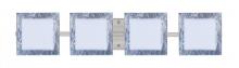  4WS-7735SF-LED-SN - Besa Wall Alex Satin Nickel Opal/Silver Foil 4x5W LED