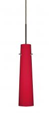Besa Lighting B-5674RM-BR - Besa Camino Pendant For Multiport Canopy Bronze Ruby Matte 1x40W E12 base