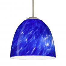  B-757286-MED-SN - Besa Sasha Pendant For Multiport Canopy Satin Nickel Blue Cloud 1x50W B10 Med