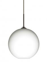 Besa Lighting J-COCO1207-BR - Besa Coco 12 Pendant For Multiport Canopy, Opal Matte, Bronze Finish, 1x60W Medium Ba