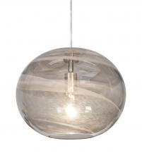 Besa Lighting J-GENOSM-SN - Besa, Geno Cord Pendant for Multiport Canopy, Vapor Smoke, Satin Nickel Finish, 1x60W Medium Base
