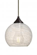  J-JILLYCL-EDIL-BR - Besa, Jilly Cord Pendant For Multiport Canopy, Vapor Clear, Bronze Finish, 1x5W LED F