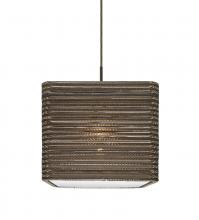  J-KIRK12-LED-BR - Besa, Kirk 12 Cord Pendant For Multiport Canopies, Bronze Finish, 1x9W LED