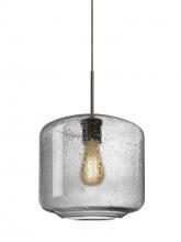  J-NILES10CL-EDIL-BR - Besa Niles 10 Pendant For Multiport Canopy, Clear Bubble, Bronze Finish, 1x4W LED Fil