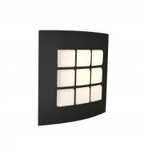  QUAD10-LED-BK - Besa, Quad 10 Sconce, Opal/Black, 1x9W LED