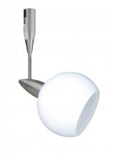  RSP-155907-06-SN - Besa Spotlight With 6" Stem Palla 3 Satin Nickel Opal Matte 1x35W Halogen Mr11