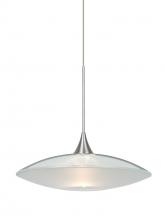  RXP-6294CL-SN - Besa Pendant Spazio Satin Nickel Clear/Frost 1x50W Halogen