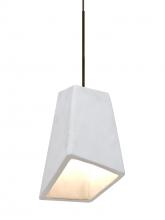  RXP-SKIPWH-LED-BR - Besa Skip Cord Pendant, White, Bronze Finish, 1x9W LED