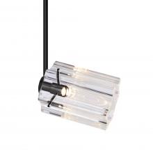  SP-ICE4CL-18-BK - Besa Ice 4 Spotlight with 18" stem, Clear Glass, Black Finish, 1x35W MAX GY6.35 Base