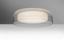 Besa Lighting TANGO15GYC-LED - Besa Tango 15 Ceiling, Gray/Opal Matte, 1x20W LED