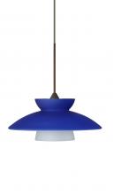  X-271823-LED-BR - Besa Pendant For Multiport Canopy Trilo 7 Bronze Blue Matte 1x5W LED