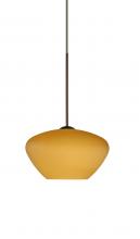  X-541080-BR - Besa Pendant For Multiport Canopy Peri Bronze Amber Matte 1x50W Halogen