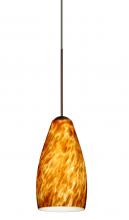  X-719818-BR - Besa Pendant For Multiport Canopy Karli Bronze Amber Cloud 1x50W Halogen