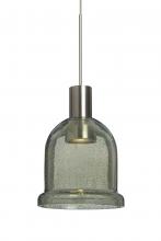  X-KIBAMS-LED-SN - Besa, Kiba Cord Pendant For Multiport Canopy, Moss Bubble, Satin Nickel Finish, 1x3W