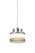  X-PIVOTSM-LED-SN - Besa, Pivot Cord Pendant For Multiport Canopy, Opal Glossy/Smoke, Satin Nickel Finish