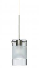  XP-6524EC-LED-SN - Besa Pendant Scope Satin Nickel Clear/Frost 1x5W LED