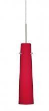  B-5674RM-HAL-SN - Besa Camino Pendant For Multiport Canopy Satin Nickel Ruby Matte 1x40W Halogen
