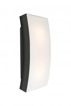  BILLOW15-LED-BK - Besa, Billow 15 Outdoor Sconce, Opal/Black, Black Finish, 2x8W LED
