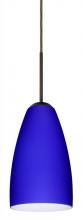  1JT-1511CM-LED-BR - Besa Riva 9 LED Pendant Cobalt Blue Matte Bronze 1x9W LED