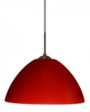  1JC-420131-LED-BR - Besa Tessa LED Pendant Red Matte Bronze 1x9W LED