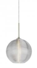  J-461600-LED-SN - Besa Kristall 8 Pendant For Multiport Canopy Satin Nickel Clear 1x9W LED