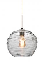  J-462761-EDIL-BR - Besa Wave 10 Pendant For Multiport Canopy Bronze Clear 1x8W LED Filament