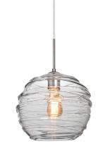 J-462761-EDIL-SN - Besa Wave 10 Pendant For Multiport Canopy Satin Nickel Clear 1x8W LED Filament