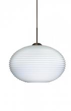  J-491207-BR - Besa Pendant For Multiport Canopy Pape 10 Bronze Opal Ribbed 1x75W Medium Base