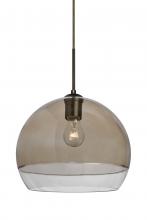  J-ALLY12SM-BR - Besa, Ally 12 Cord Pendant For Multiport Canopy, Smoke/Clear, Bronze Finish, 1x60W Me