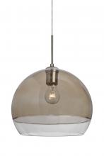 J-ALLY12SM-SN - Besa, Ally 12 Cord Pendant For Multiport Canopy, Smoke/Clear, Satin Nickel Finish, 1x