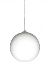 J-COCO1007-LED-SN - Besa Coco 10 Pendant For Multiport Canopy, Opal Matte, Satin Nickel Finish, 1x9W LED