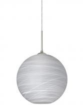  J-COCO1060-LED-SN - Besa Coco 10 Pendant For Multiport Canopy, Cocoon, Satin Nickel Finish, 1x9W LED