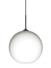  J-COCO1207-LED-BR - Besa Coco 12 Pendant For Multiport Canopy, Opal Matte, Bronze Finish, 1x9W LED
