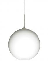  J-COCO1207-SN - Besa Coco 12 Pendant For Multiport Canopy, Opal Matte, Satin Nickel Finish, 1x60W Med