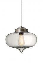  J-MIRACL-EDIL-SN - Besa Mira Pendant For Multiport Canopy Satin Nickel Clear 1x4W LED Filament