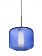  J-NILES10BO-BR - Besa Niles 10 Pendant For Multiport Canopy, Blue Bubble/Opal, Bronze Finish, 1x60W Me