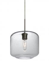  J-NILES10CL-BR - Besa Niles 10 Pendant For Multiport Canopy, Clear Bubble, Bronze Finish, 1x60W Medium