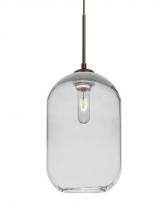  J-OMEGA12CL-BR - Besa, Omega 12 Cord Pendant For Multiport Canopies,Clear, Bronze Finish, 1x60W Medium