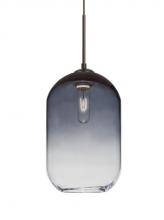  J-OMEGA12ST-BR - Besa, Omega 12 Cord Pendant For Multiport Canopies,Steel/Clear, Bronze Finish, 1x60W