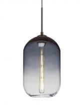 J-OMEGA12ST-EDIL-BR - Besa, Omega 12 Cord Pendant For Multiport Canopies, Steel/Clear, Bronze Finish, 1x4W