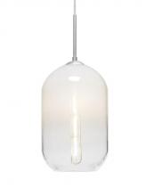  J-OMEGA12WH-EDIL-SN - Besa, Omega 12 Cord Pendant For Multiport Canopies, White/Clear, Satin Nickel Finish,